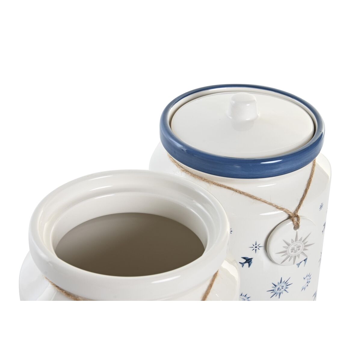 imagem de Bote DKD Home Decor Azul 15 x 15 x 21 cm Branco Dolomite (2 Unidades)3