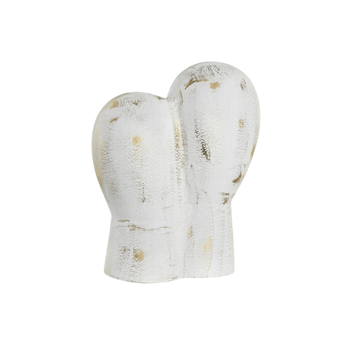 imagem de Figura Decorativa DKD Home Decor 23 x 10 x 30 cm Face Dourado Alumínio Branco2