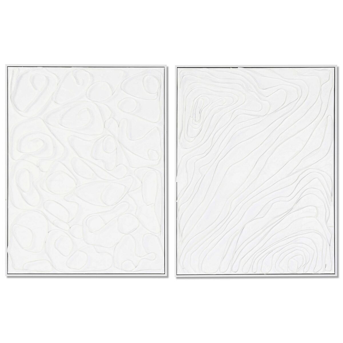 DKD Home Decor - Pintura DKD Home Decor 60 x 3,2 x 80 cm Abstrato Com relevo Urbana (2 Unidades)