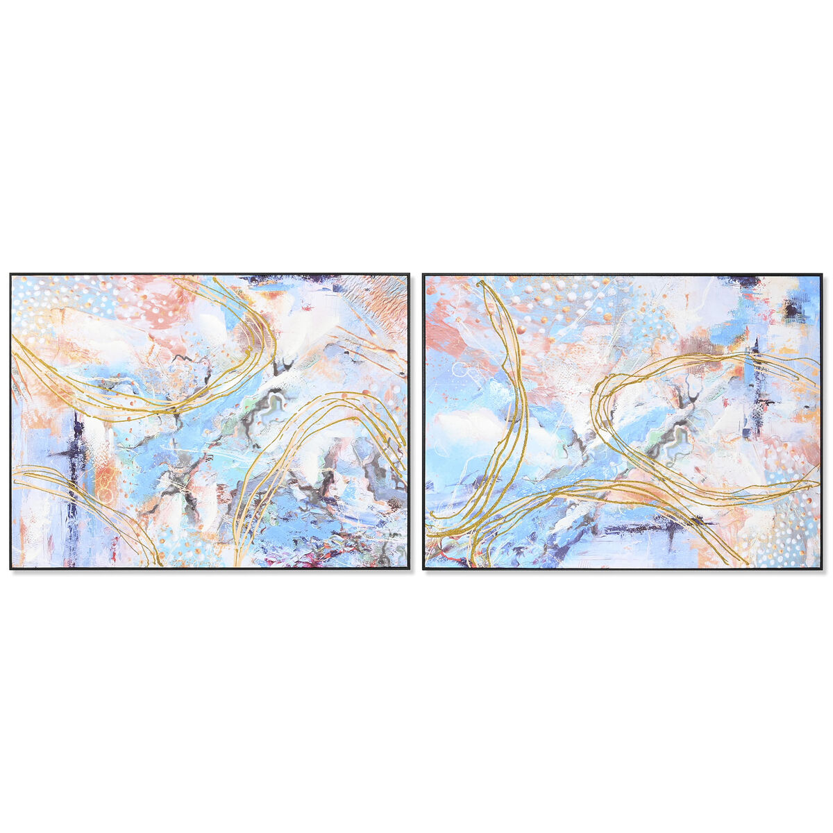 DKD Home Decor - Pintura DKD Home Decor 122 x 4,5 x 92 cm Abstrato Moderno (2 Unidades)