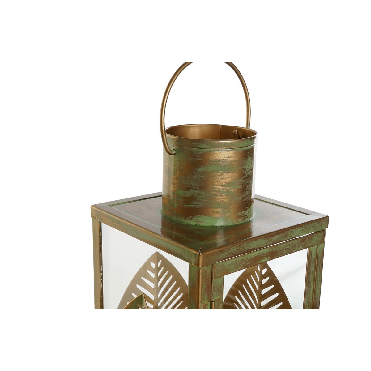 imagem de Lanterna DKD Home Decor Dourado Metal 16,5 x 16,5 x 50 cm Folha de planta3