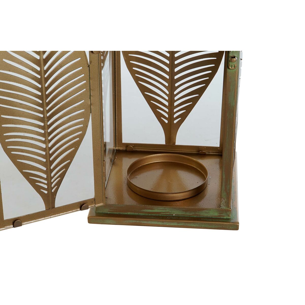 imagem de Lanterna DKD Home Decor Dourado Metal 16,5 x 16,5 x 50 cm Folha de planta4