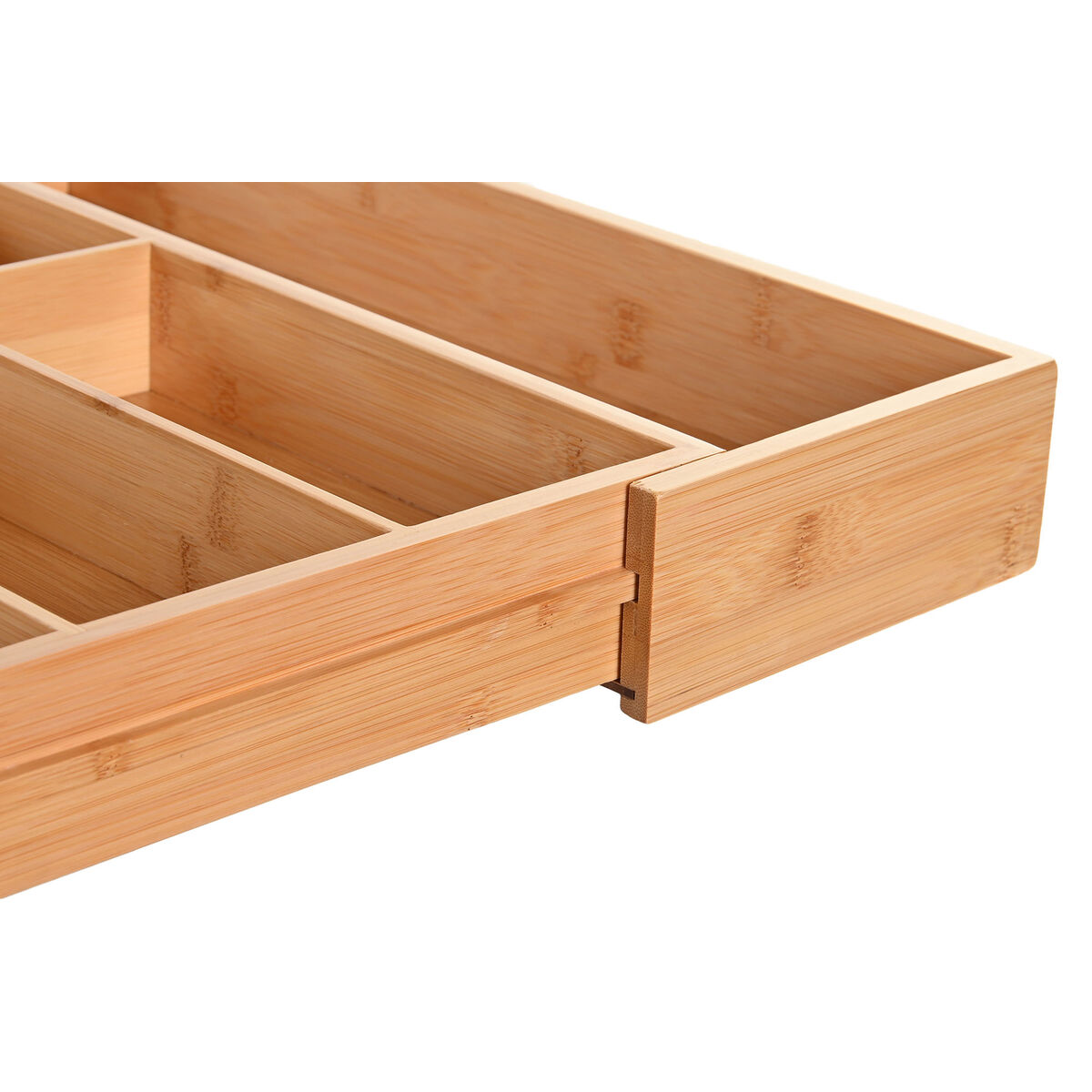 imagem de Organizador de Talheres DKD Home Decor Extensível Natural Bambu 33 x 45,5 x 6,4 cm1