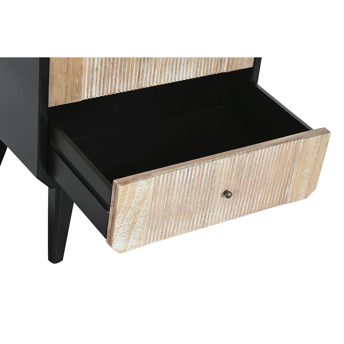 imagem de Mesa de Cabeceira DKD Home Decor 48 x 35 x 66 cm Natural Preto Madeira3