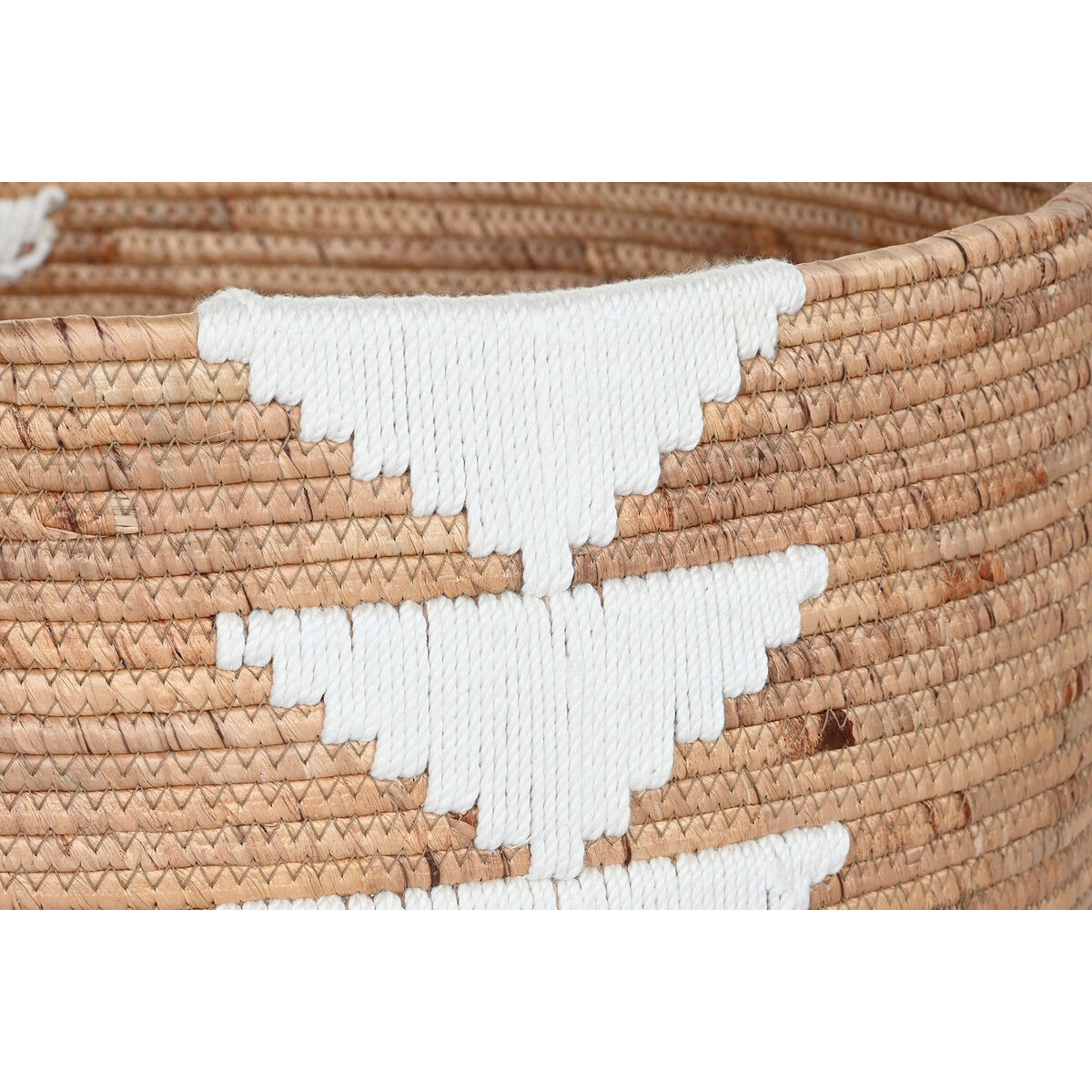 imagem de Conjunto de Cestas DKD Home Decor Branco Natural Corda Zostera marina Boho 55 x 55 x 40 cm2