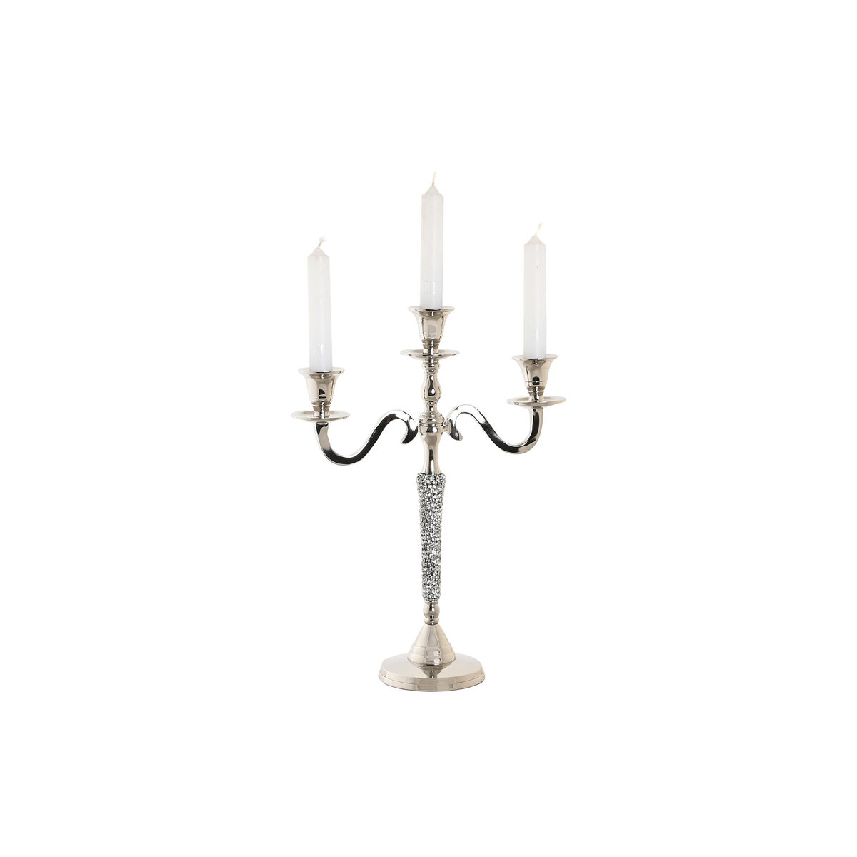 imagem de Candelabro DKD Home Decor 26 x 10 x 35 cm Prateado Alumínio4