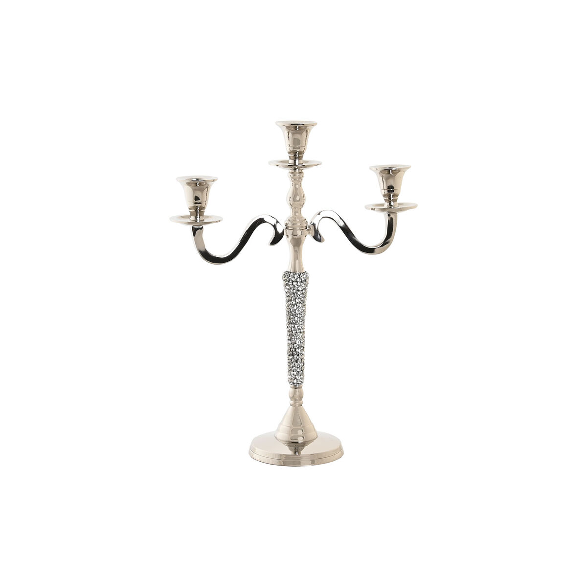 imagem de Candelabro DKD Home Decor 26 x 10 x 35 cm Prateado Alumínio1