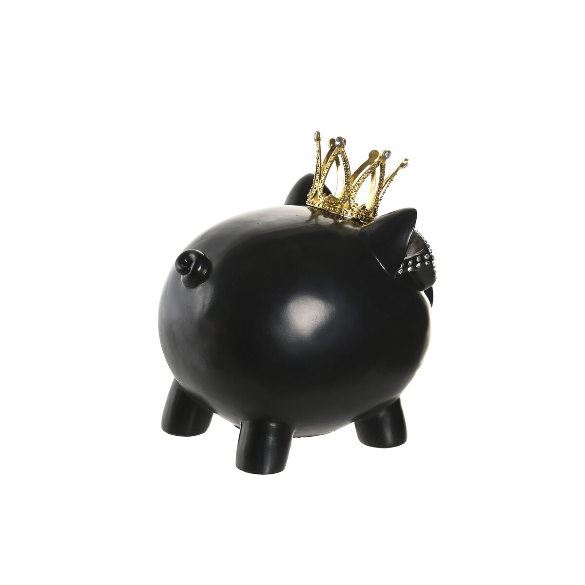 imagem de Figura Decorativa DKD Home Decor 13,5 x 11 x 14 cm Preto Dourado Porco (2 Unidades)3