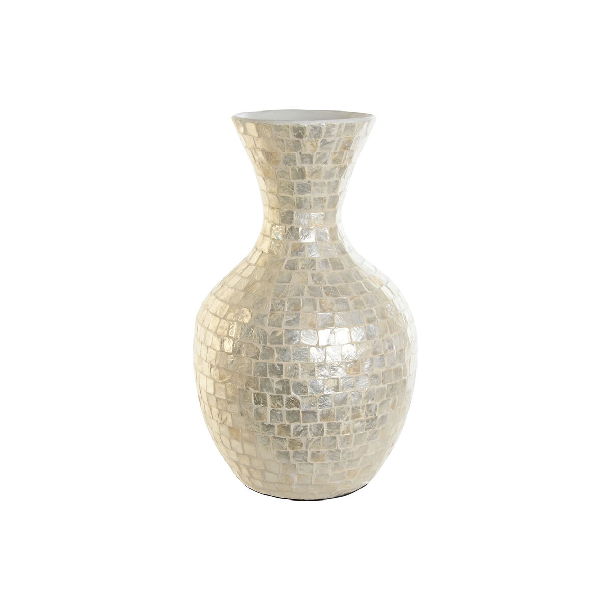 imagem de Vaso DKD Home Decor Branco Bambu Madrepérola Natural Folha de planta Mediterrâneo 31 x 31 x 51,5 cm1