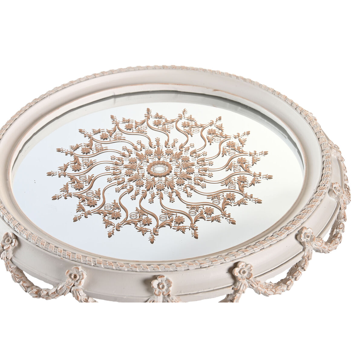 imagem de Centro de mesa DKD Home Decor 24,5 x 24,5 x 20 cm Dourado Branco Catanho escuro Neoclássico (2 Unidades)2