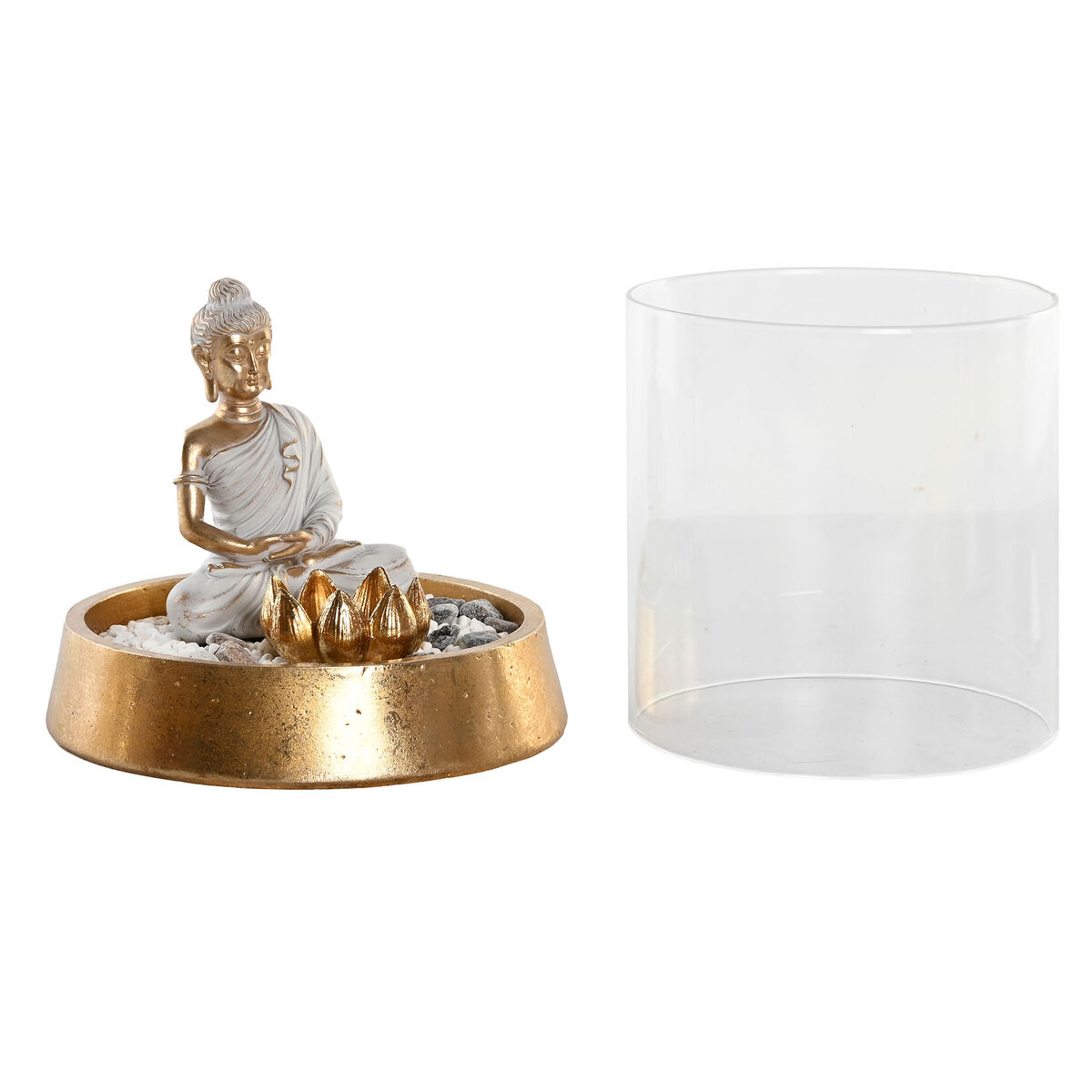 imagem de Figura Decorativa DKD Home Decor Prateado Dourado Oriental 16 x 16 x 18 cm (2 Unidades)2