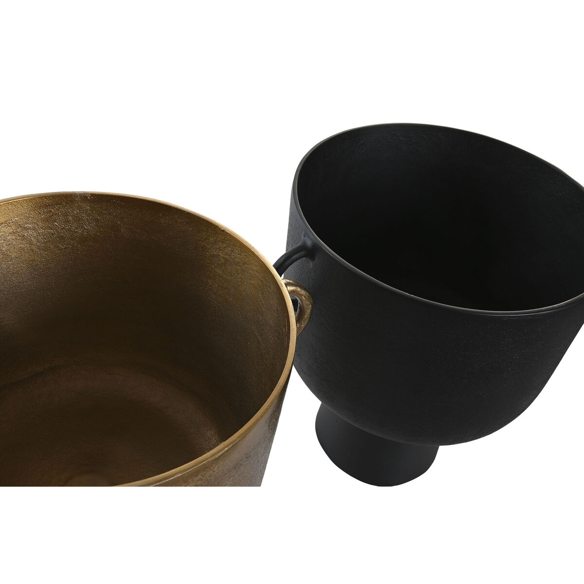 imagem de Vaso DKD Home Decor 36 x 29 x 33 cm Preto Dourado Alumínio Moderno (2 Unidades)3