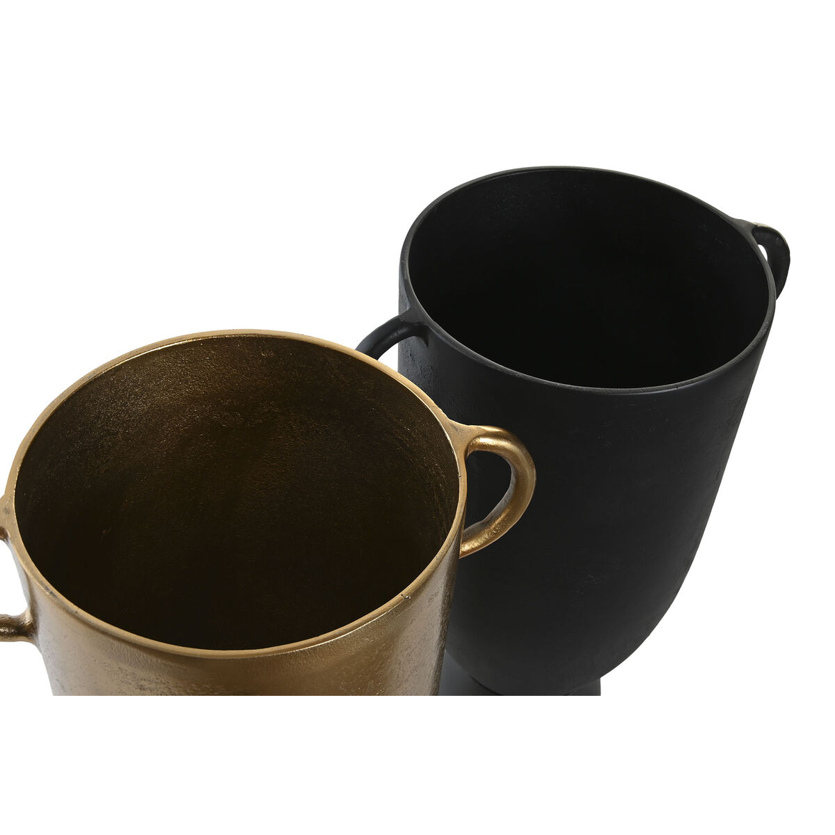 imagem de Vaso DKD Home Decor 25 x 18 x 41 cm Preto Dourado Alumínio Moderno (2 Unidades)3