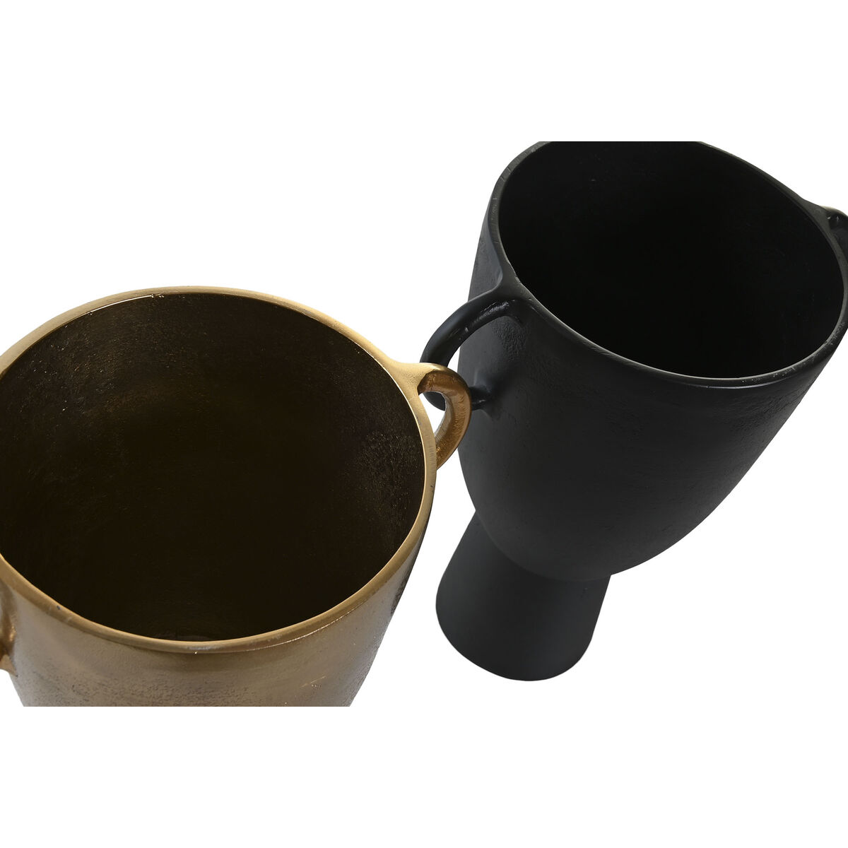 imagem de Vaso DKD Home Decor 23 x 16 x 29 cm Preto Dourado Alumínio Moderno (2 Unidades)3