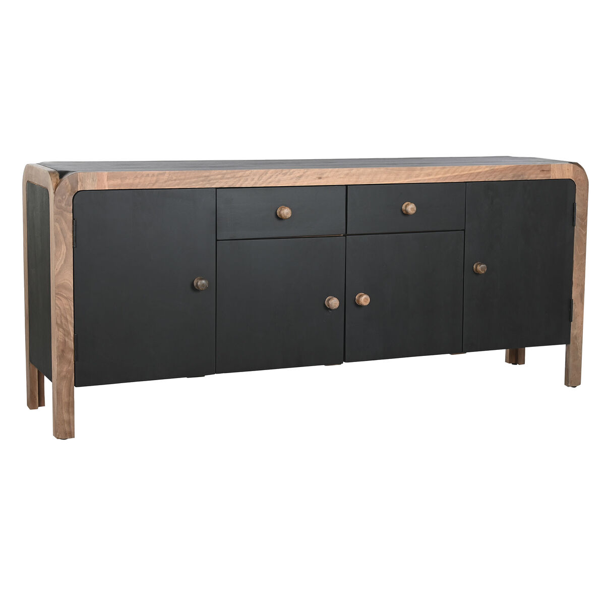 DKD Home Decor - Aparador DKD Home Decor 177 x 38 x 75 cm Natural Preto Madeira