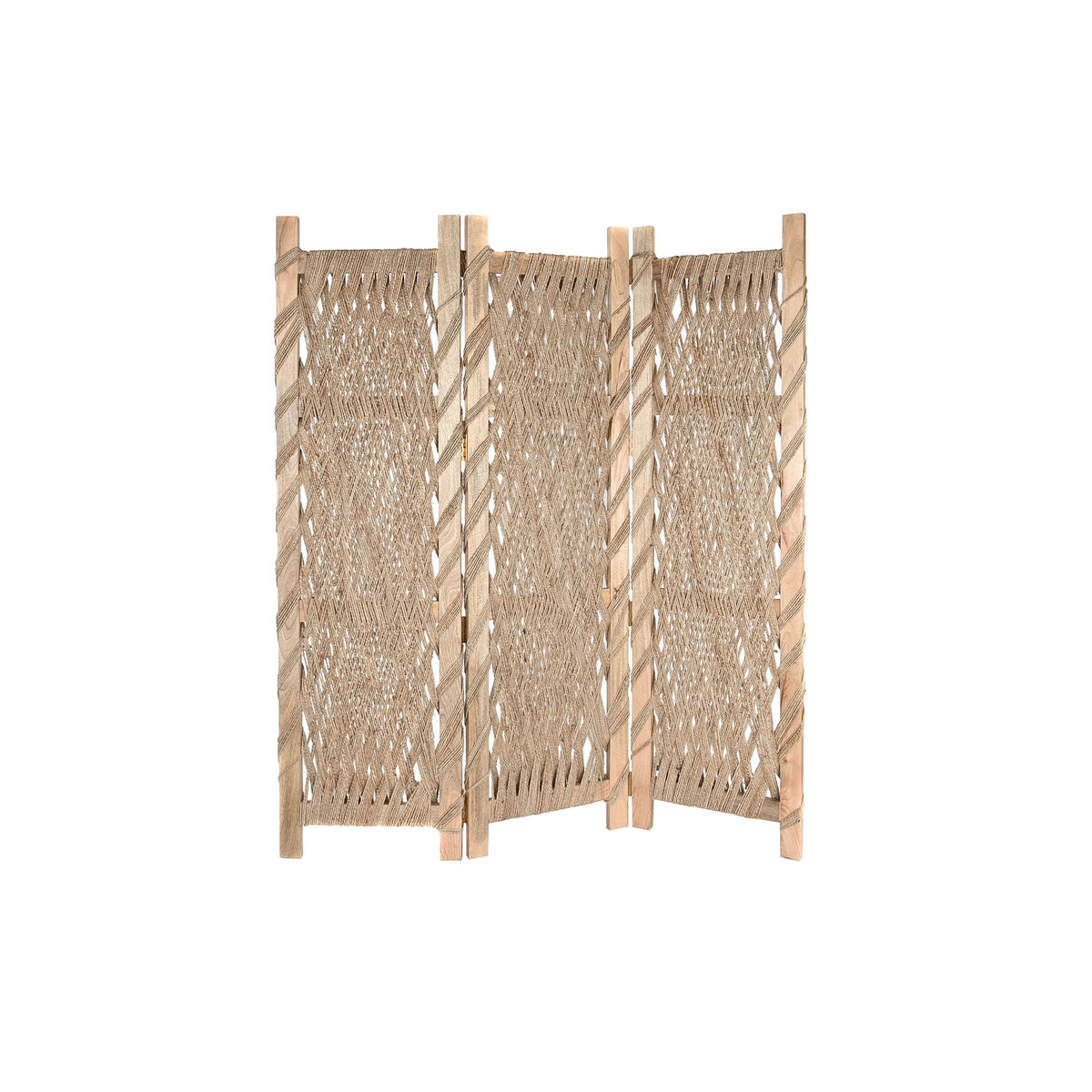 DKD Home Decor - Biombo DKD Home Decor 151 x 2,5 x 183 cm Madeira de mangueira Jute