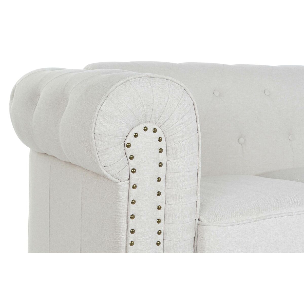 imagem de Sofá DKD Home Decor Branco Creme Madeira Vintage 162 x 84 x 77 cm4