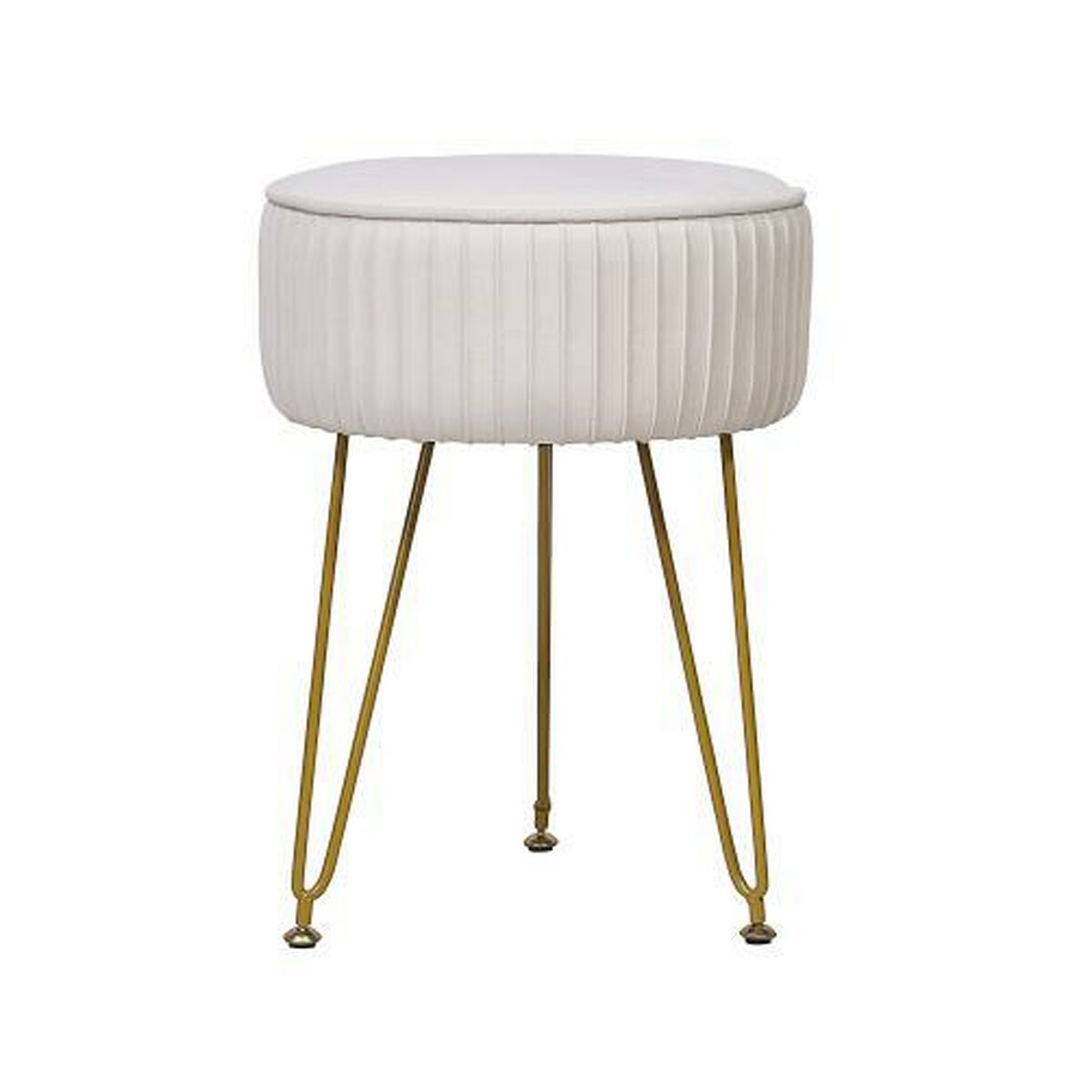 imagem de Repousa pés DKD Home Decor 34,5 x 34,5 x 48 cm Metal Branco Moderno4