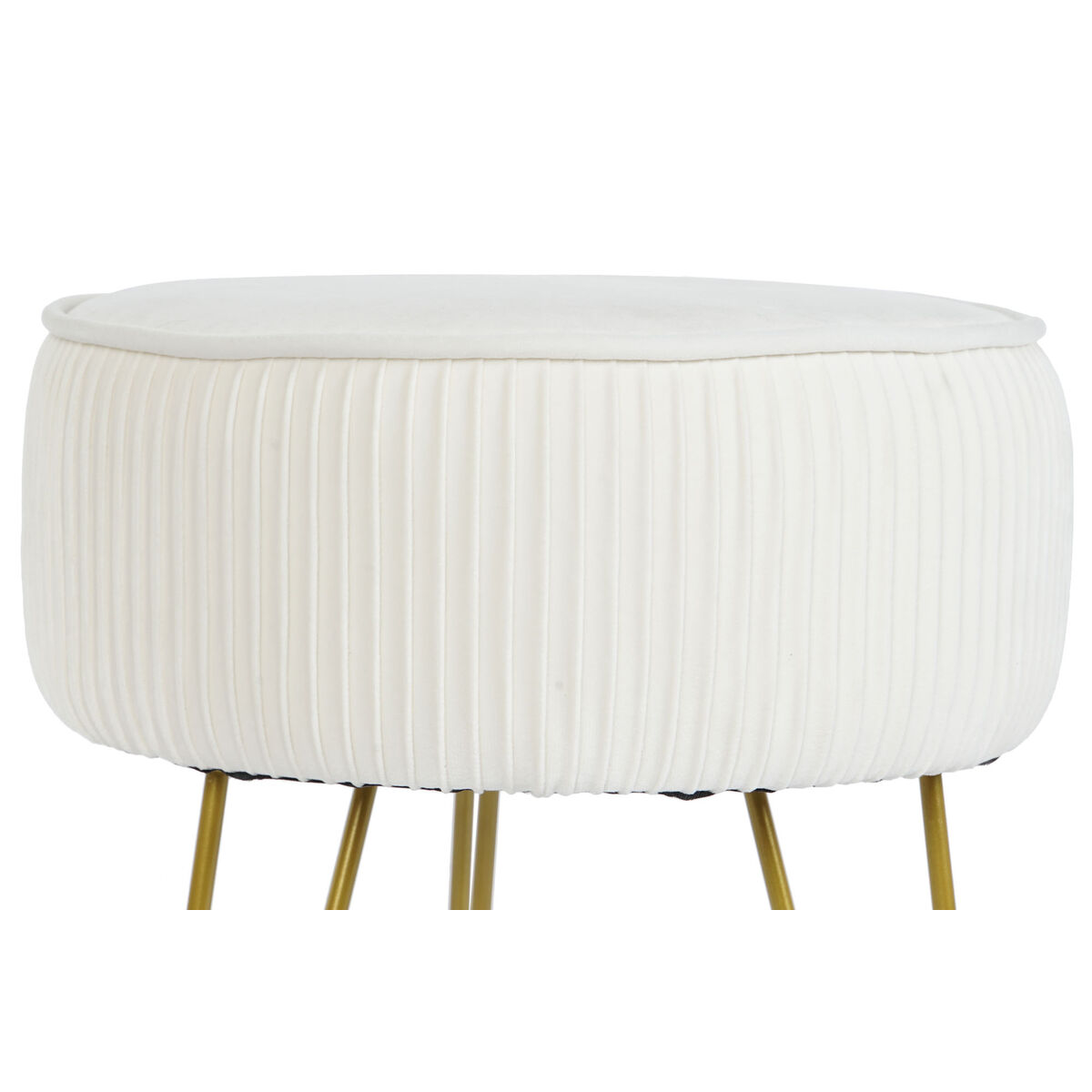 imagem de Repousa pés DKD Home Decor 34,5 x 34,5 x 48 cm Metal Branco Moderno3