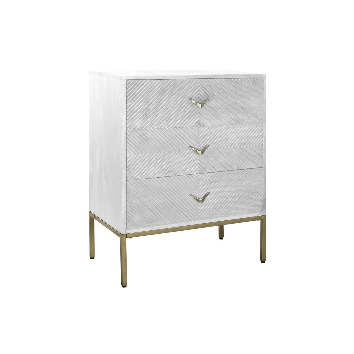 DKD Home Decor - Cómoda DKD Home Decor Metal Branco Madeira de mangueira 70 x 40 x 90 cm