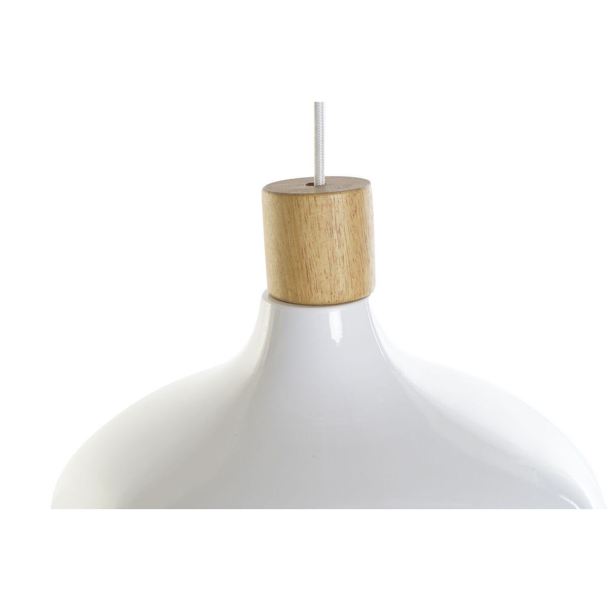 imagem de Candeeiro de teto DKD Home Decor Branco Castanho Metal Pinheiro 50 W 35,5 x 35,5 x 21 cm1