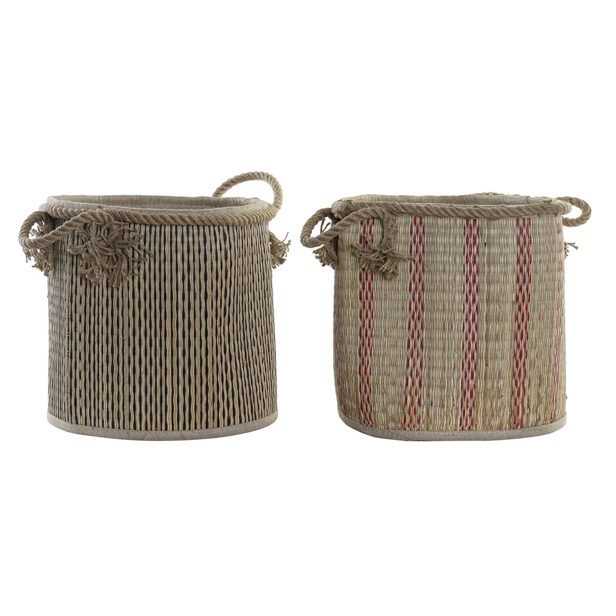 imagem de Cesta Multiusos DKD Home Decor 30 x 30 x 36 cm Jute Boho (2 Unidades)1