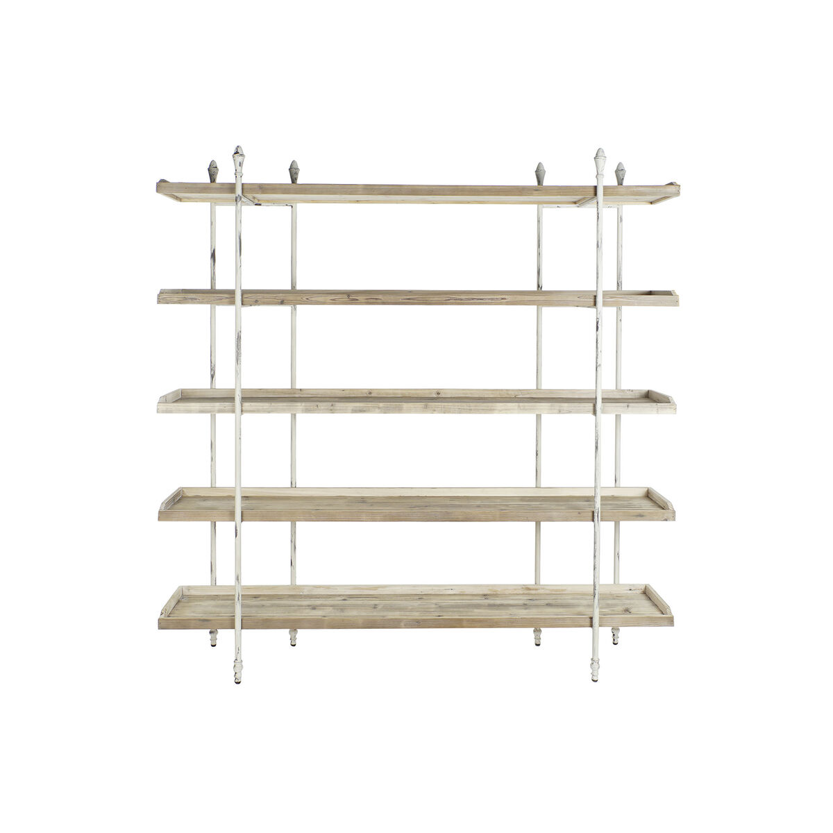 DKD Home Decor - Estantes DKD Home Decor Branco Natural Metal Abeto Madeira de abeto 40 % Metal 190 x 40 x 200 cm