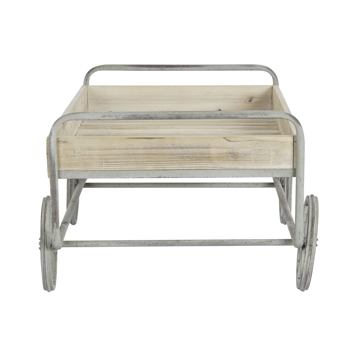 imagem de Carro DKD Home Decor 110 x 67 x 46 cm Abeto Natural Cinzento Metal Madeira de abeto2