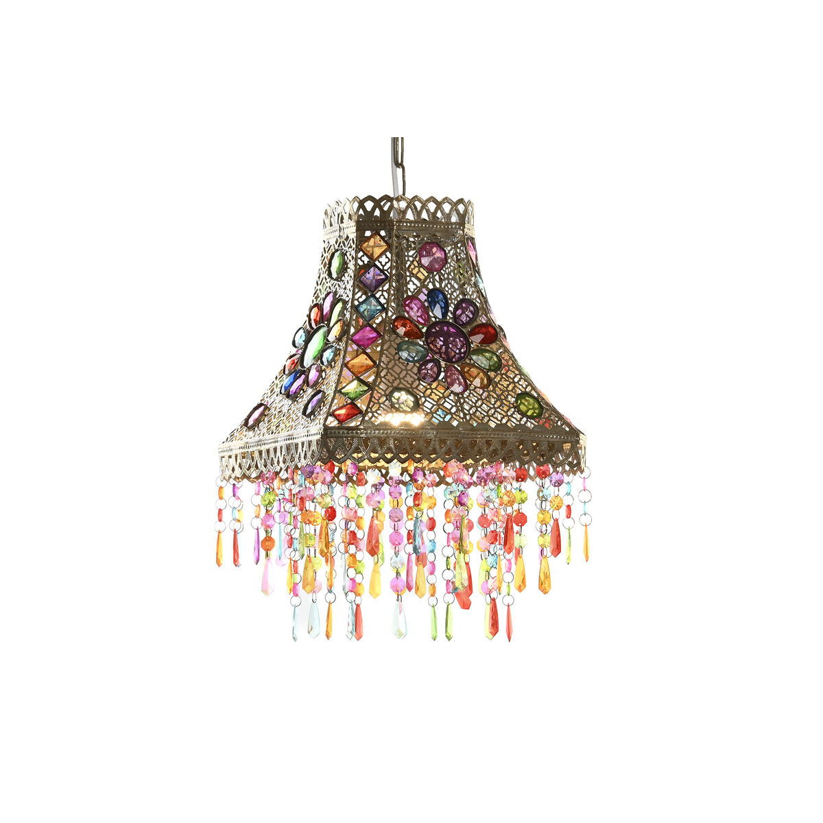 imagem de Candeeiro de teto DKD Home Decor Metal Cobre Multicolor 40 W 50 W 28 x 28 x 30 cm4