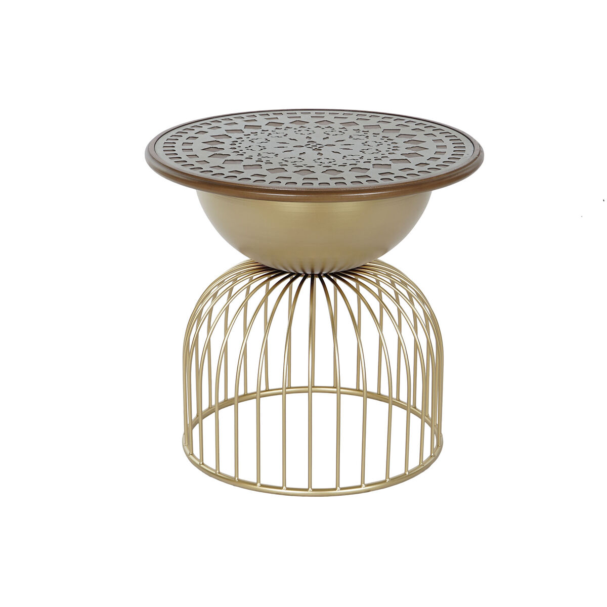 DKD Home Decor - Mesa de apoio DKD Home Decor 55,5 x 55,5 x 53 cm Abeto Metal