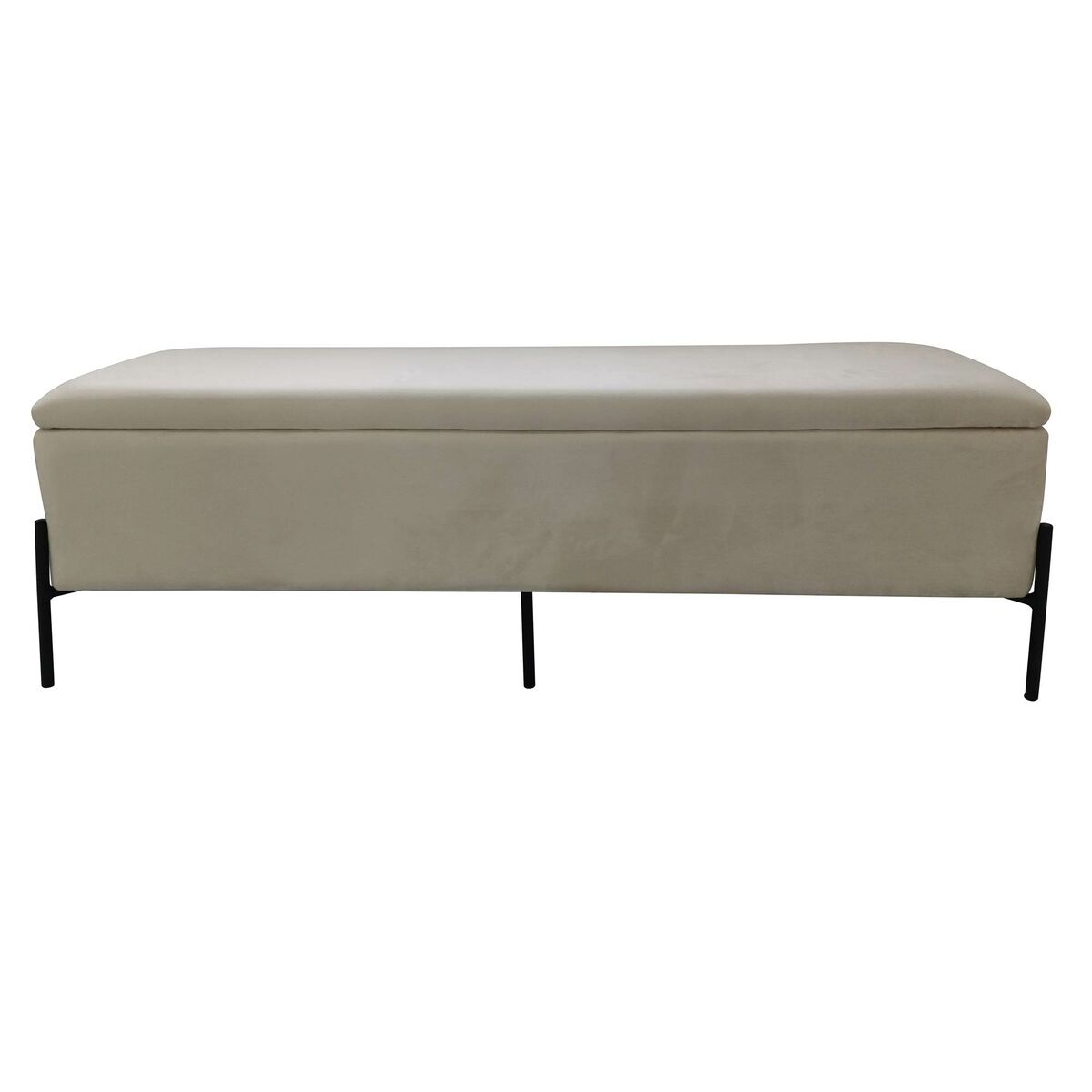 imagem de Banqueta DKD Home Decor Preto Creme Metal 140 x 40 x 45 cm3