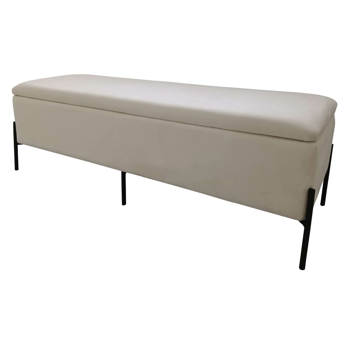 imagem de Banqueta DKD Home Decor Preto Creme Metal 140 x 40 x 45 cm1