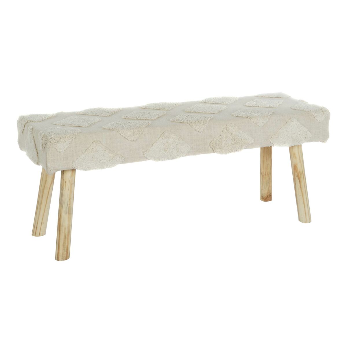 imagem de Banqueta DKD Home Decor Branco Natural Madeira 120 x 50 x 40 cm1