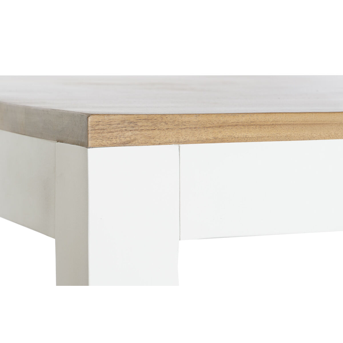 imagem de Mesa de Jantar DKD Home Decor Branco Castanho Acácia Madeira de mangueira 200 x 100 x 80 cm5