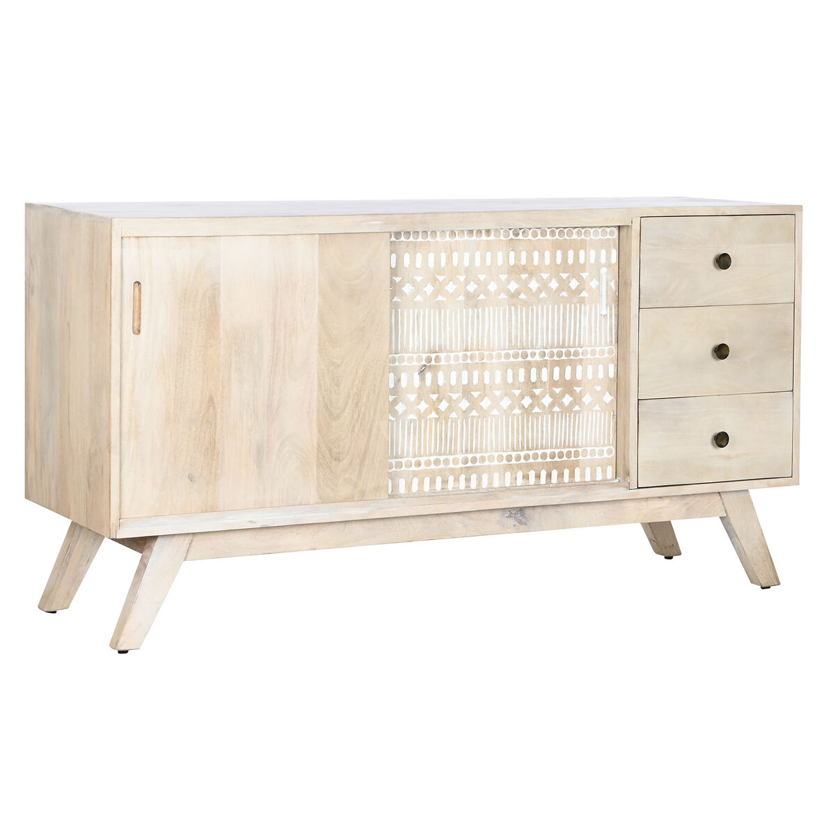 DKD Home Decor - Aparador DKD Home Decor Branco Natural Madeira de mangueira 145 x 42 x 75 cm