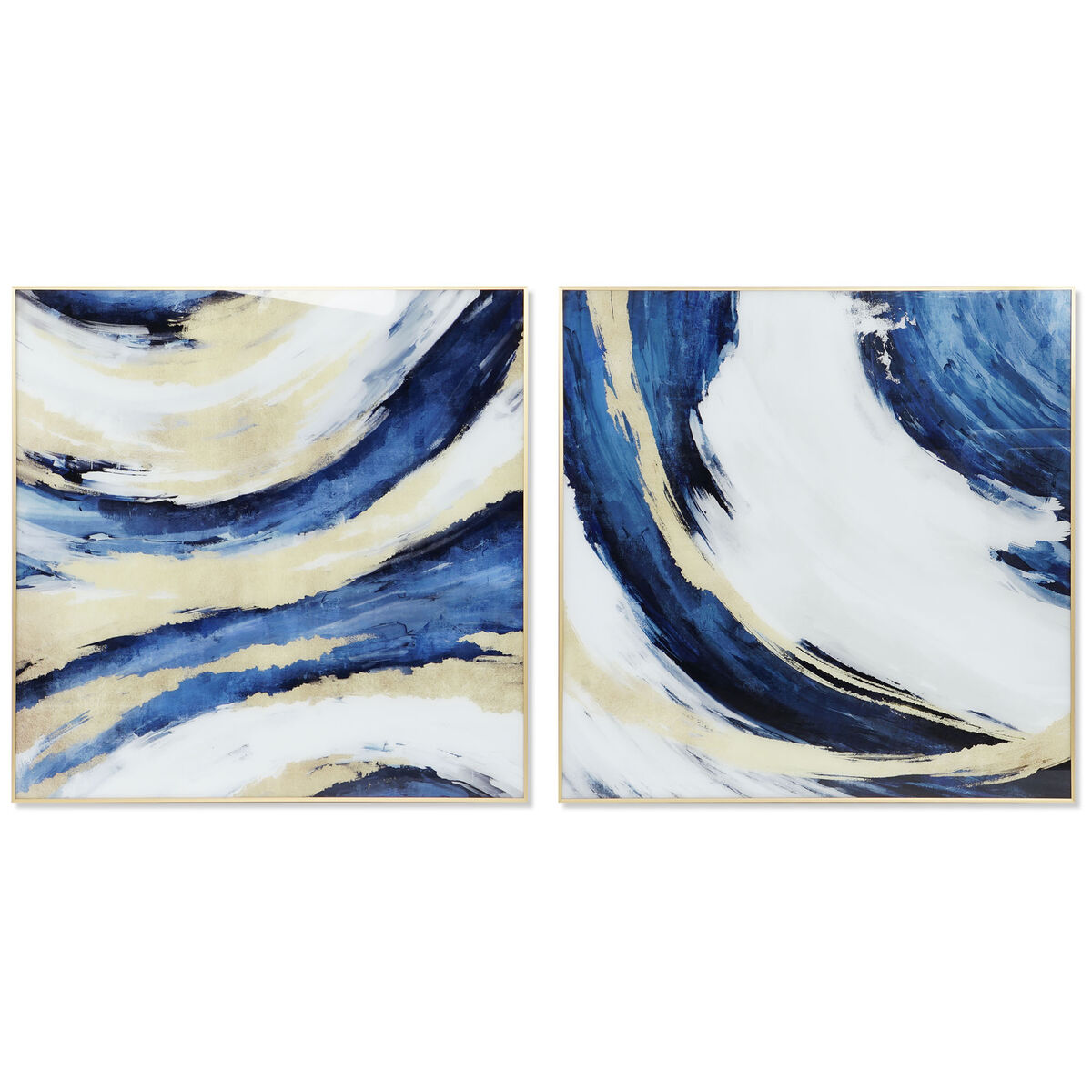 DKD Home Decor - Pintura DKD Home Decor 100 x 2,5 x 100 cm Abstrato Moderno (2 Unidades)