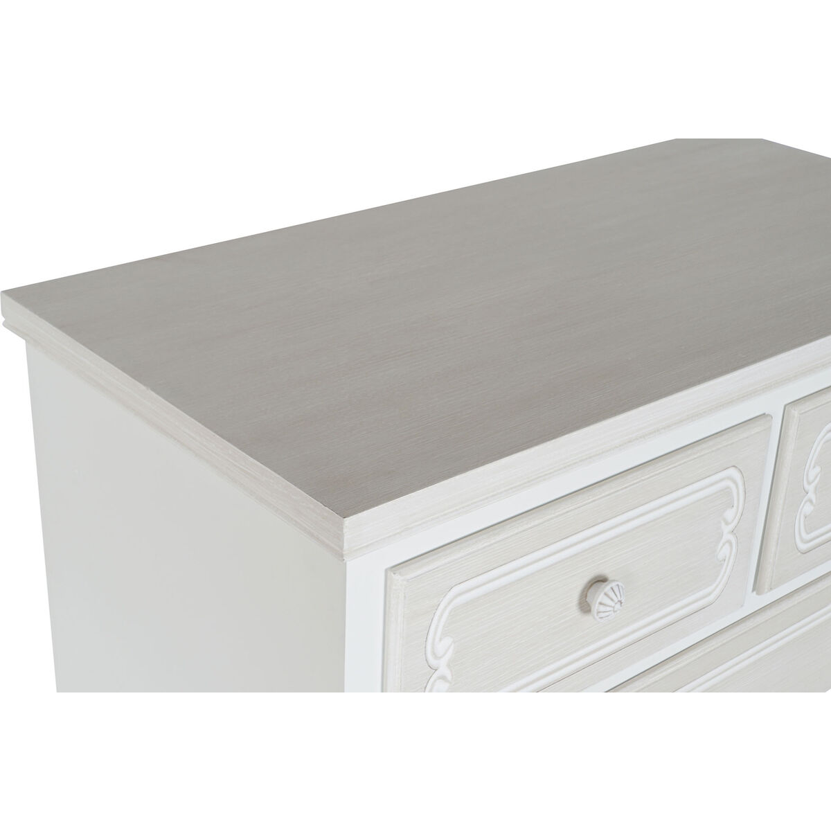 imagem de Cómoda DKD Home Decor Branco Madeira MDF Romântico 80 x 40 x 105 cm4