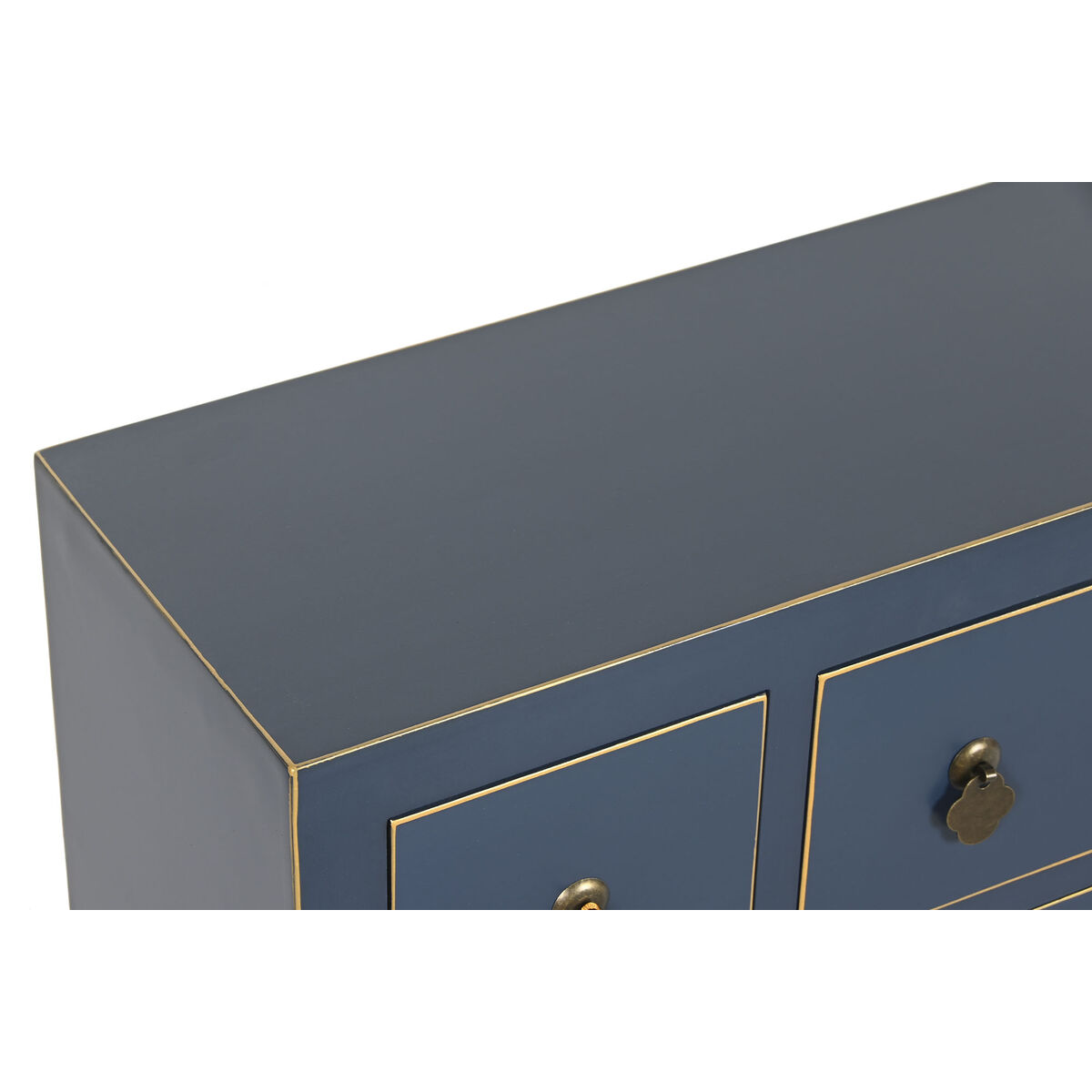 imagem de Móvel de TV DKD Home Decor Azul Dourado Abeto Madeira MDF 130 x 24 x 51 cm2