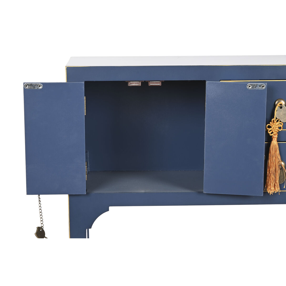 imagem de Mobiliário Auxiliar DKD Home Decor Azul Dourado Abeto Madeira MDF 63 x 26 x 83 cm4