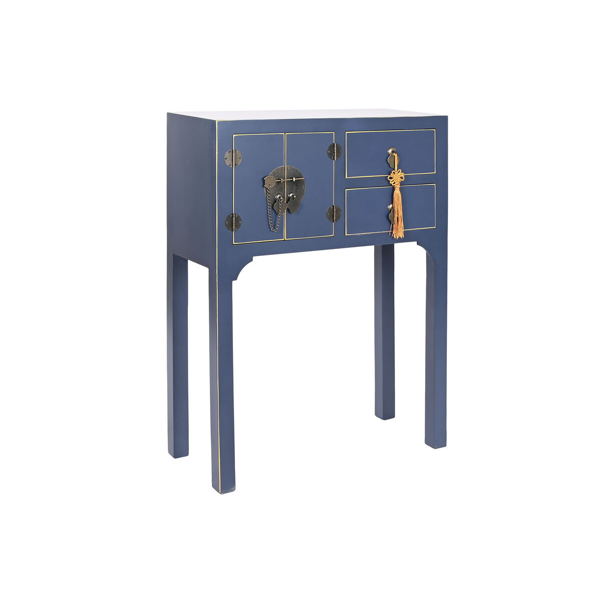 DKD Home Decor - Mobiliário Auxiliar DKD Home Decor Azul Dourado Abeto Madeira MDF 63 x 26 x 83 cm