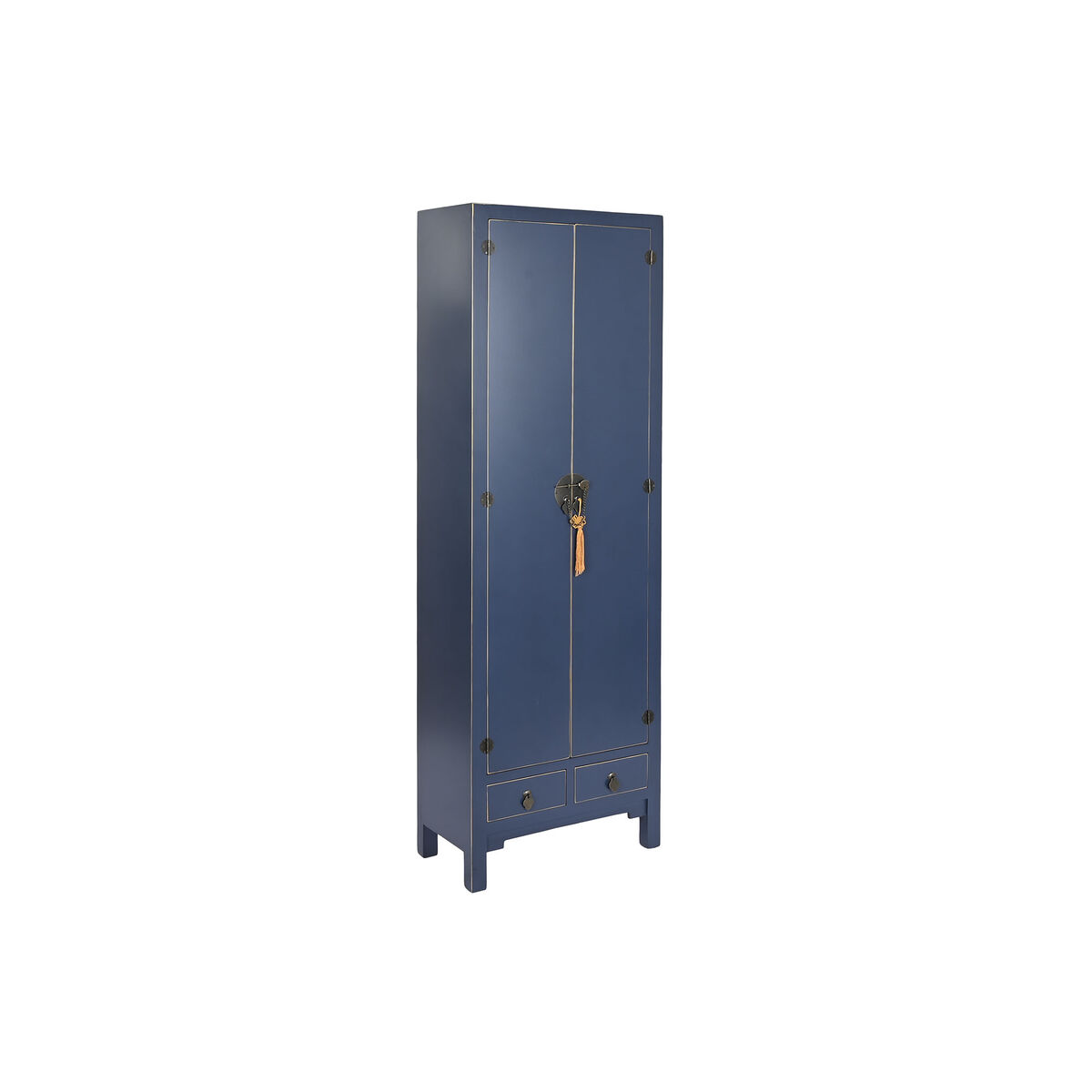 DKD Home Decor - Armário DKD Home Decor Azul Dourado Abeto Madeira MDF 60 x 30 x 180 cm