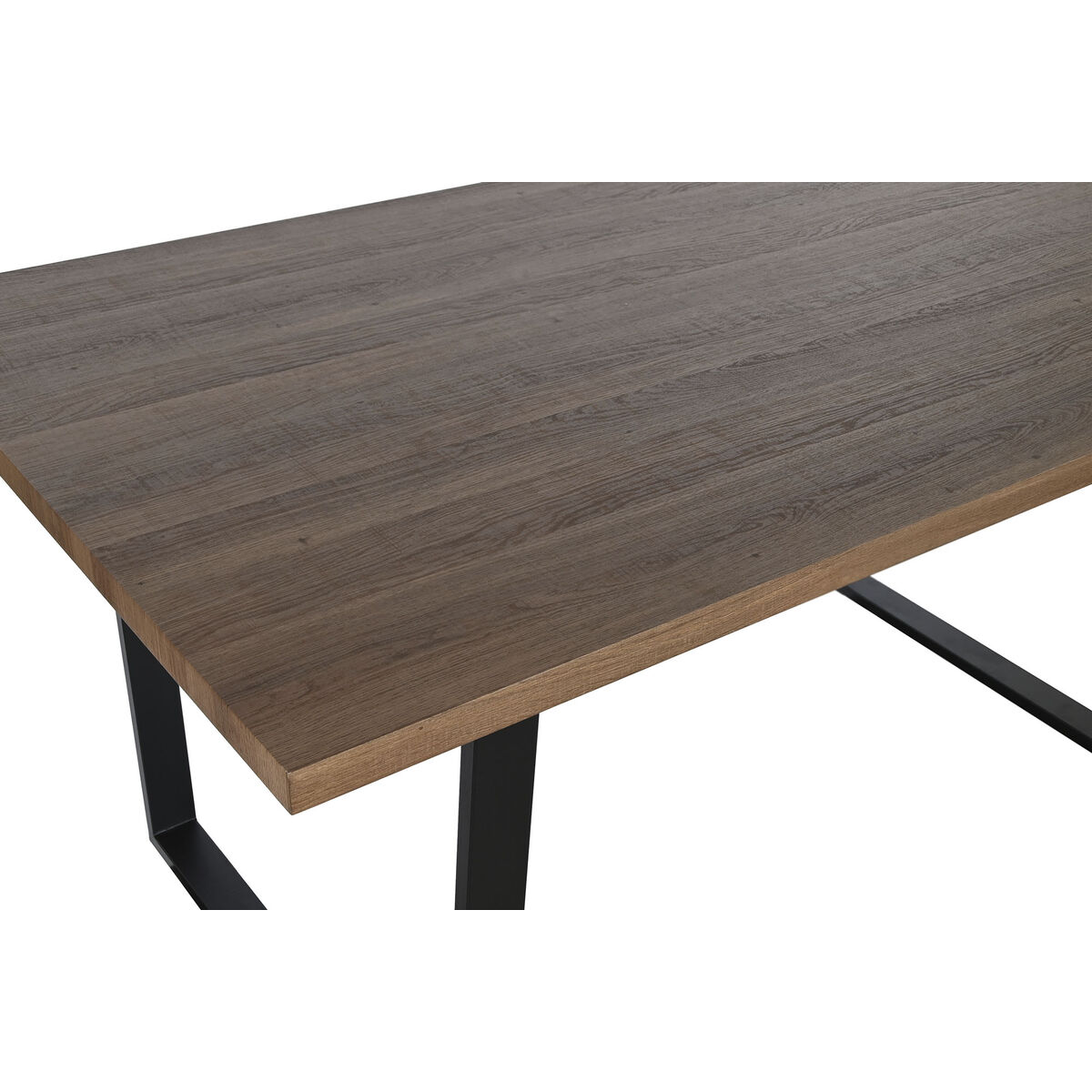 Home Esprit - Mesa de Jantar Home ESPRIT Castanho Preto Ferro Madeira MDF 160 x 90 x 75 cm