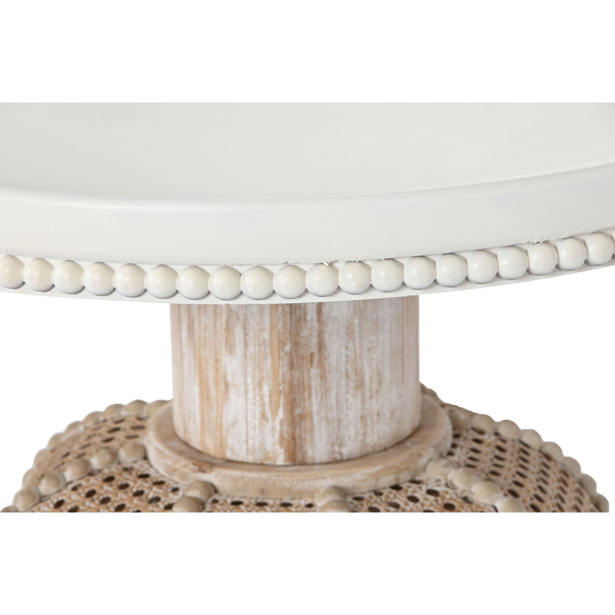 imagem de Mesa de apoio Home ESPRIT Branco Natural Abeto 60 x 60 x 56 cm3