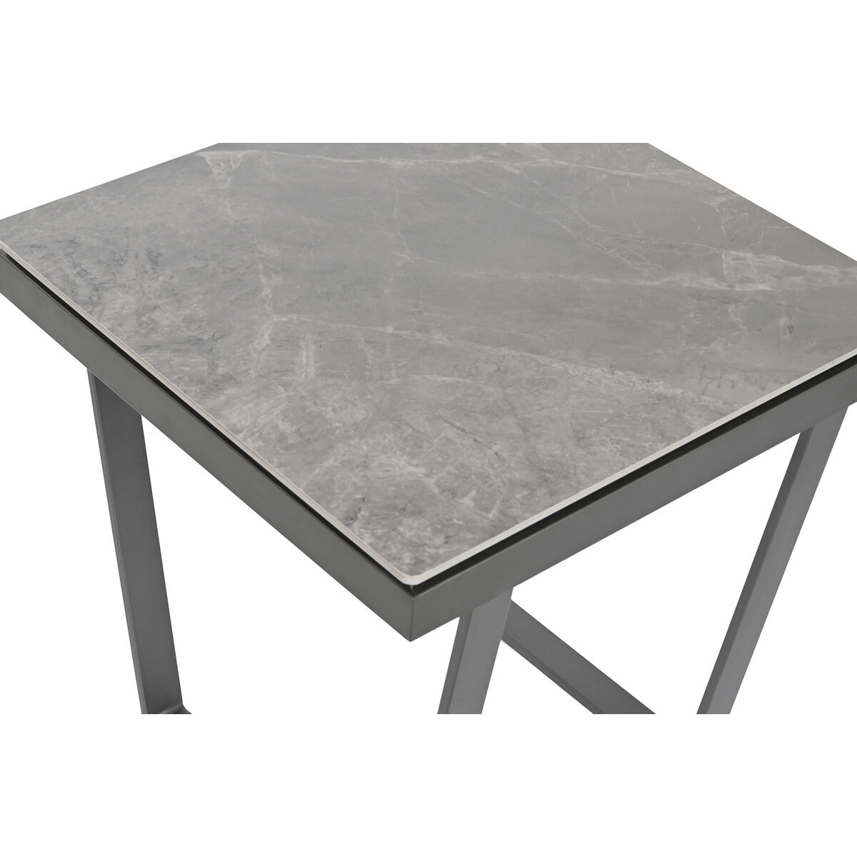 imagem de Mesa de apoio Home ESPRIT Cinzento Metal 51 x 51 x 53 cm2