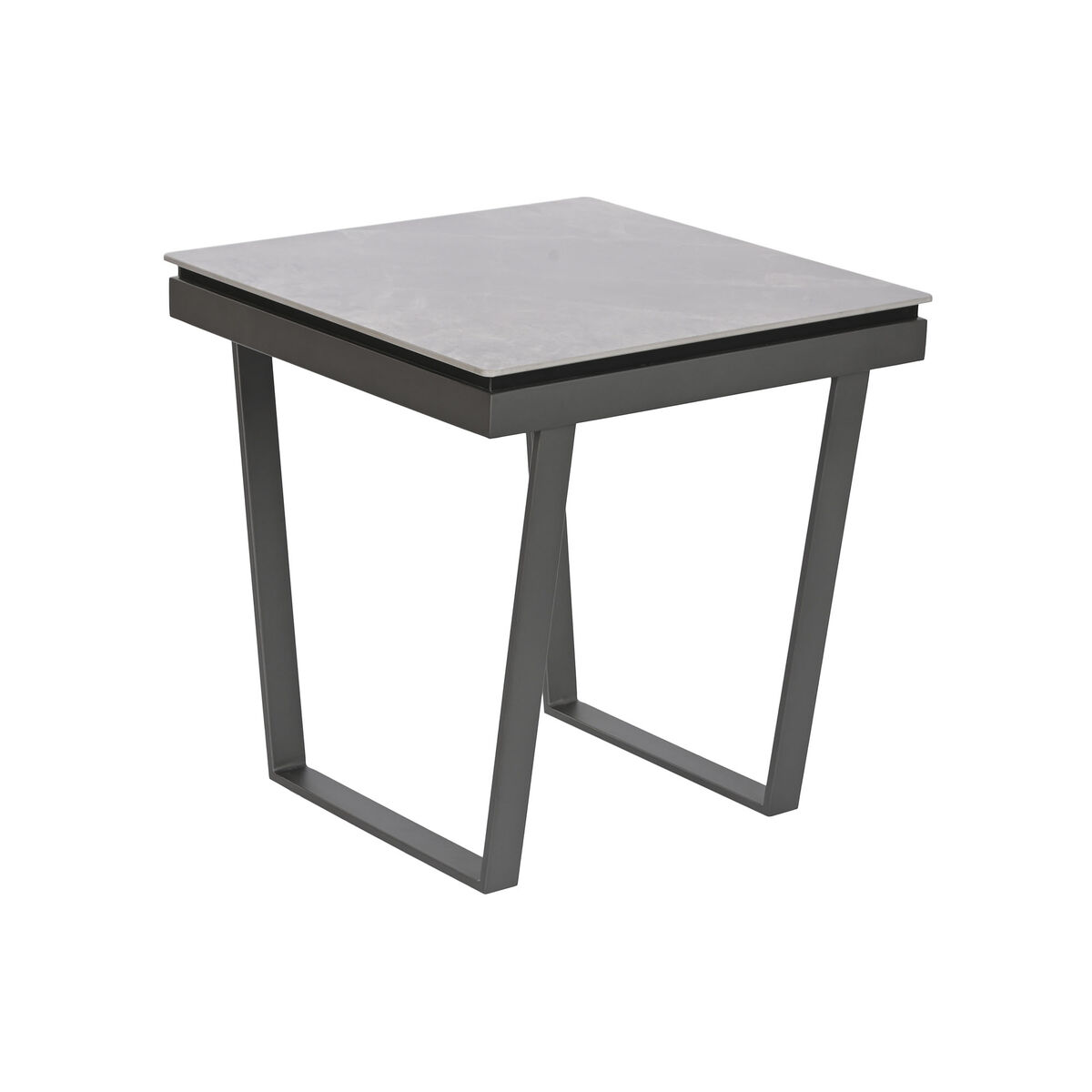 Home Esprit - Mesa de apoio Home ESPRIT Cinzento Metal 51 x 51 x 53 cm