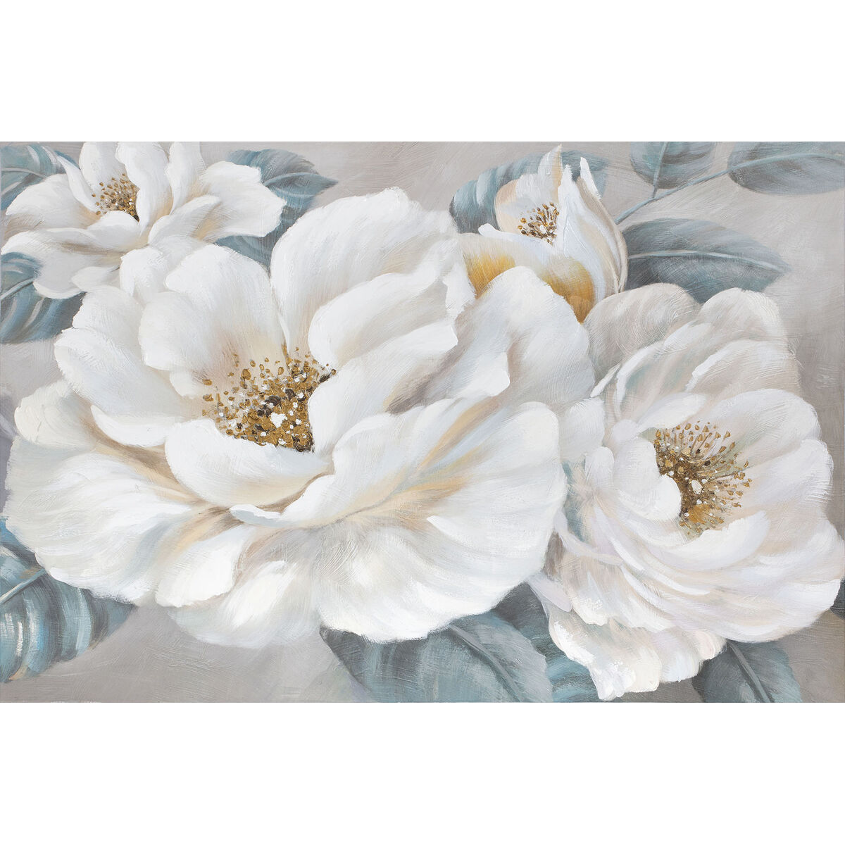 imagem de Pintura Home ESPRIT Rosas Romântico 120 x 3,7 x 80 cm (2 Unidades)5