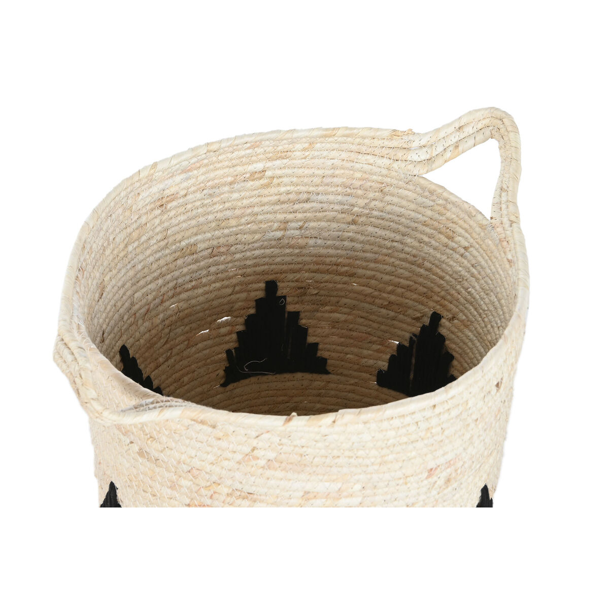 imagem de Conjunto de Cestos Home ESPRIT Preto Cinzento Natural Zostera marina Boho 33 x 33 x 40 cm (2 Unidades)2