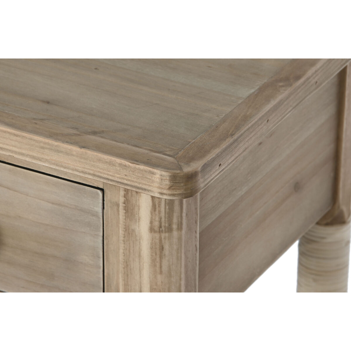 imagem de Mesa de Cabeceira Home ESPRIT Natural Marrom claro Corda Abeto 44 x 33 x 61,5 cm3