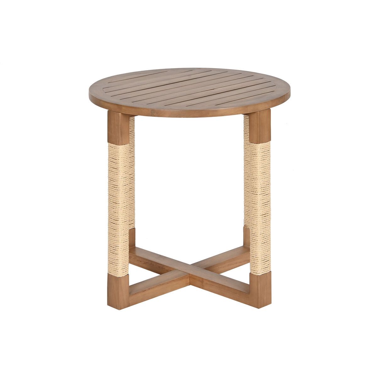 Home Esprit - Mesa de apoio Home ESPRIT Natural Abeto Madeira MDF 48 x 48 x 50,5 cm