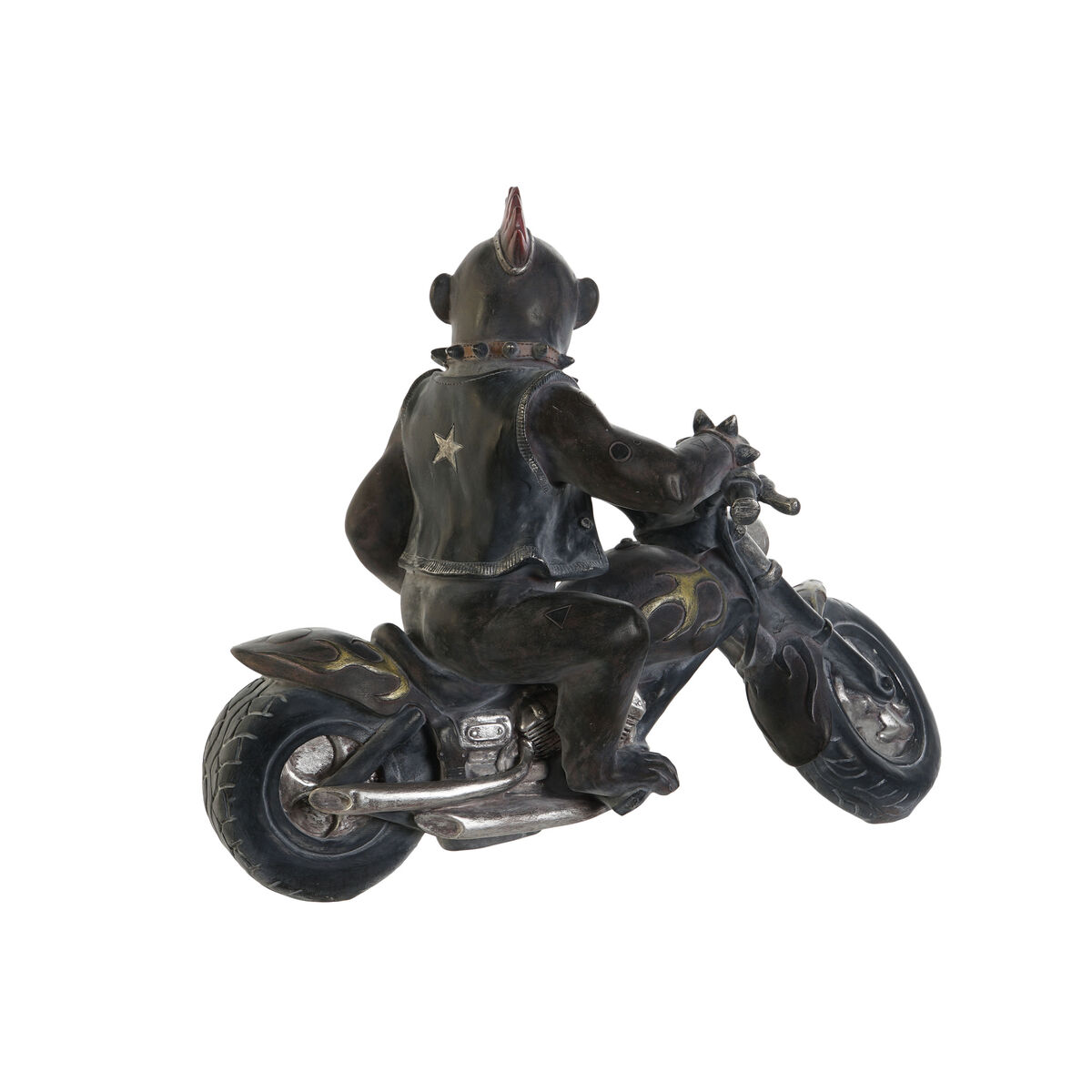 imagem de Figura Decorativa Home ESPRIT Cinzento escuro Motoqueiro 24 x 15 x 29 cm (2 Unidades)3